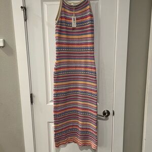 Z Supply Multicolor Striped Maxi Dress